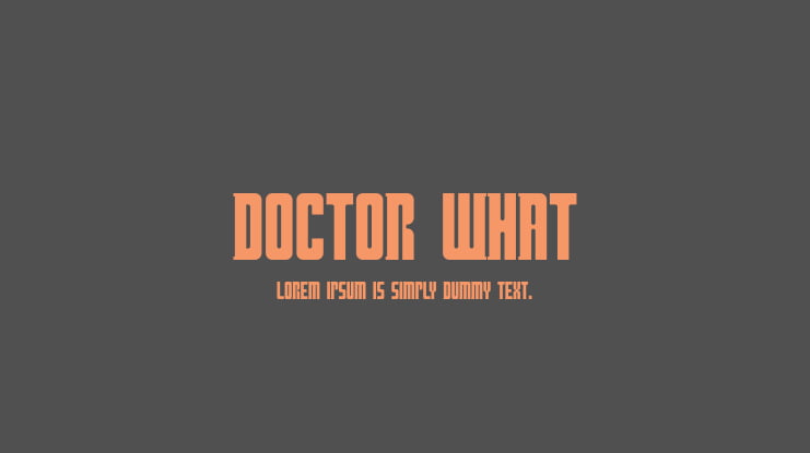 Doctor What Font