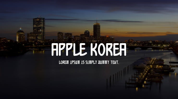 Apple Korea Font