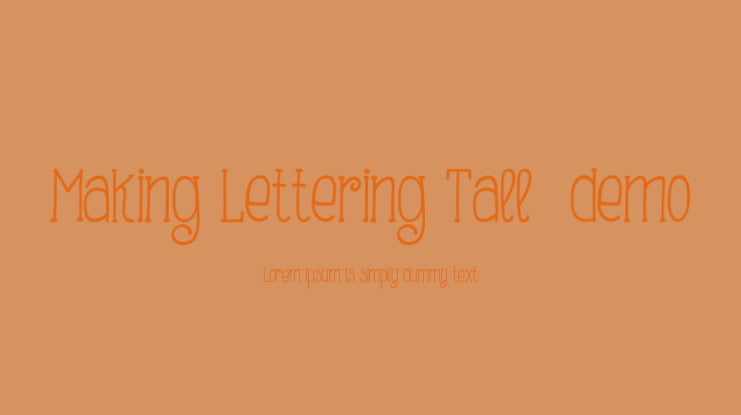 Making Lettering Tall_demo Font