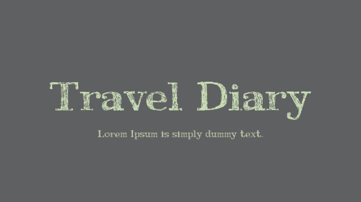 Travel Diary Font