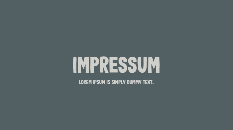 Impressum Font Family