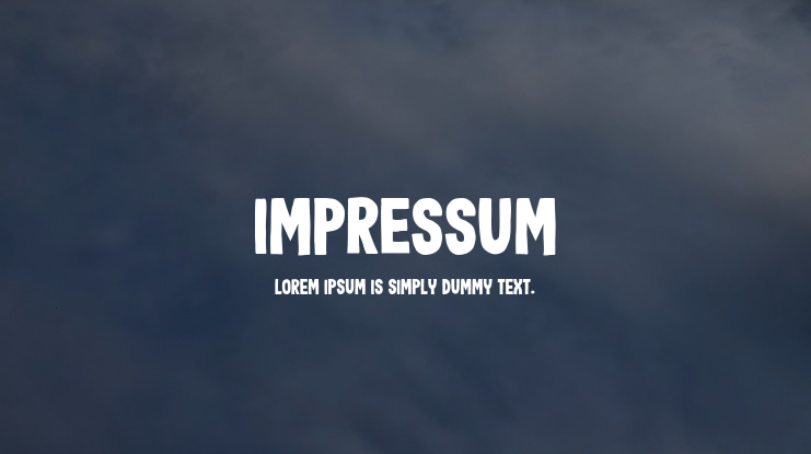 Impressum Font Family