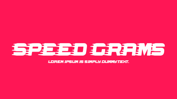 Speed Grams Font