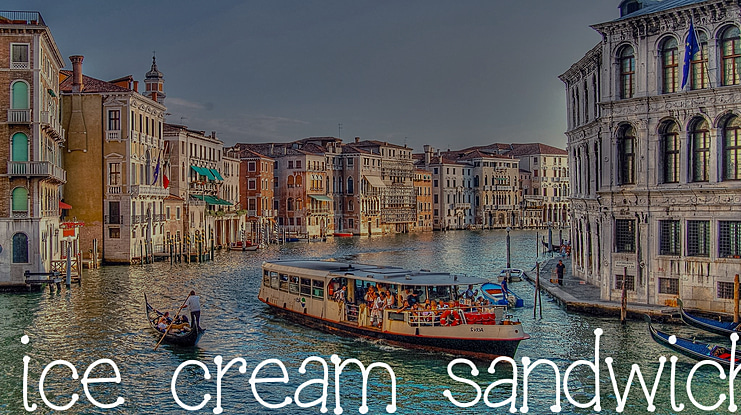 ice cream sandwich Font