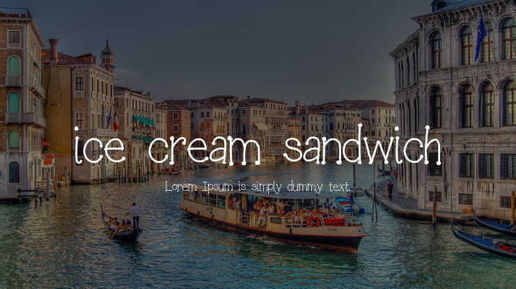 ice cream sandwich Font