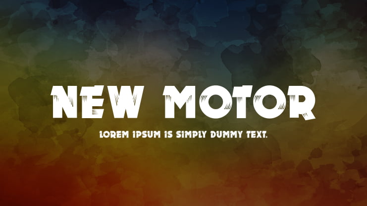 New MOTOR Font