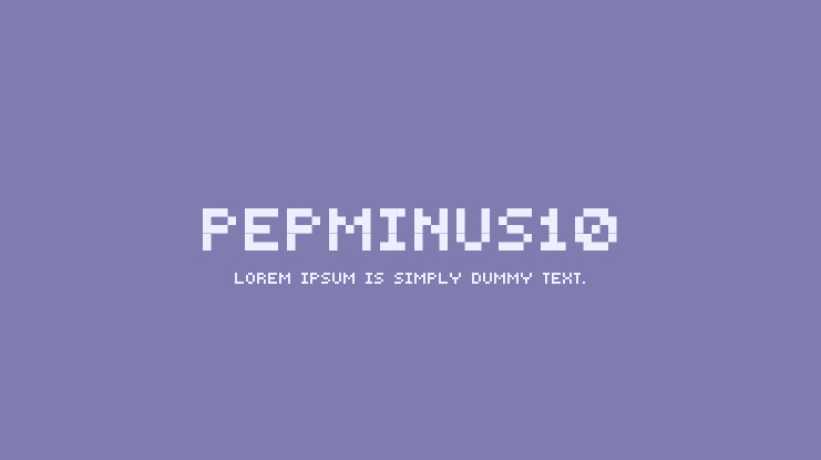 PEPminus10 Font