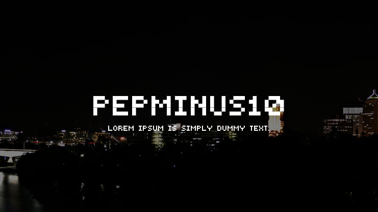 PEPminus10 Font