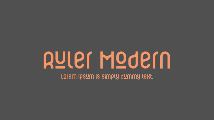 Ruler Modern Font