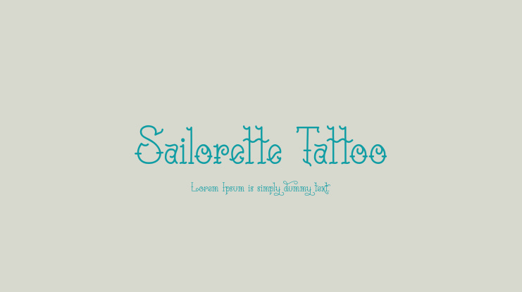 Sailorette Tattoo Font