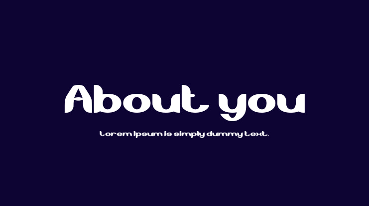 About you Font Family