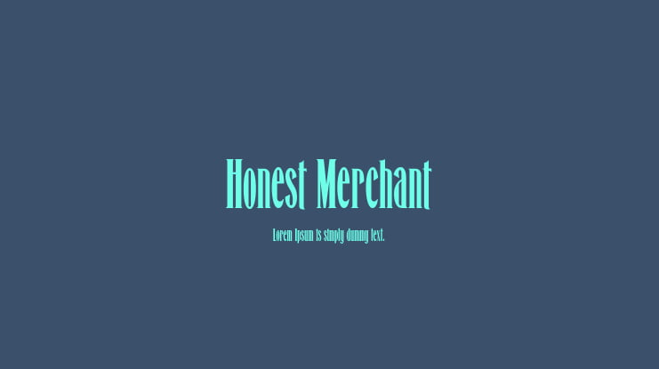 Honest Merchant Font