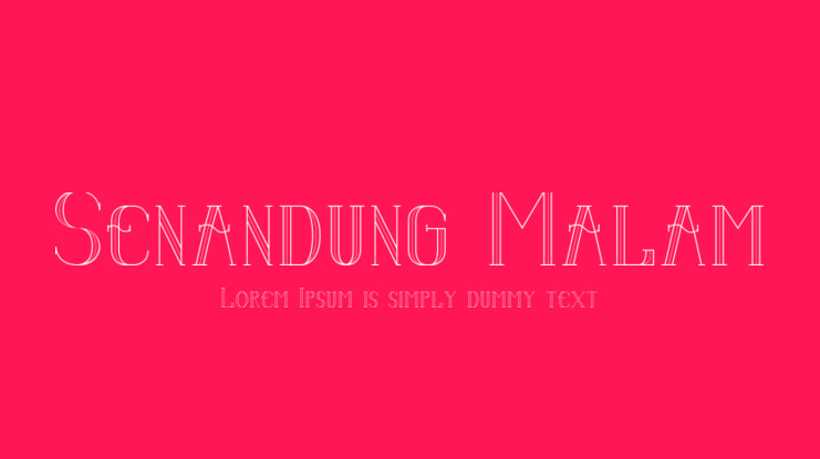 Senandung Malam Font Family