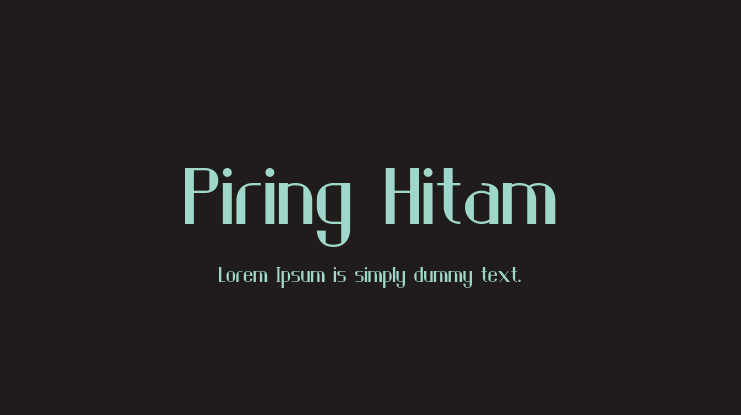 Piring Hitam Font