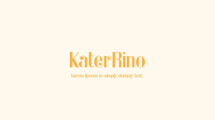 KaterRino Font
