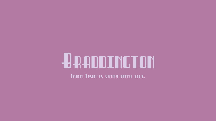 Braddington Font Family