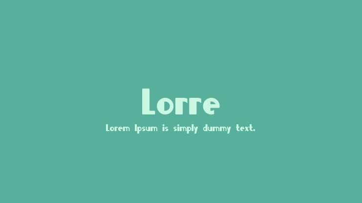 Lorre Font Family