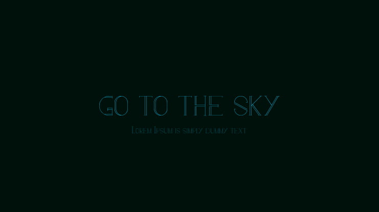 go to the sky Font