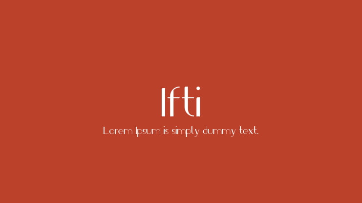 Ifti Font