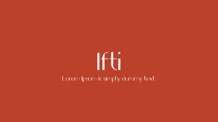 Ifti Font