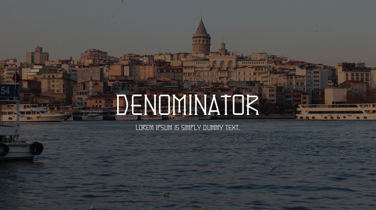 Denominator Font