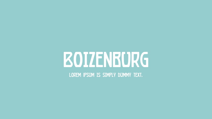 Boizenburg Font