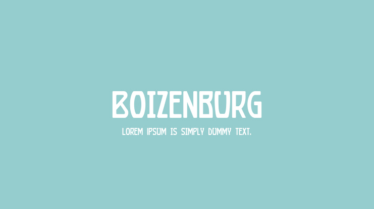 Boizenburg Font