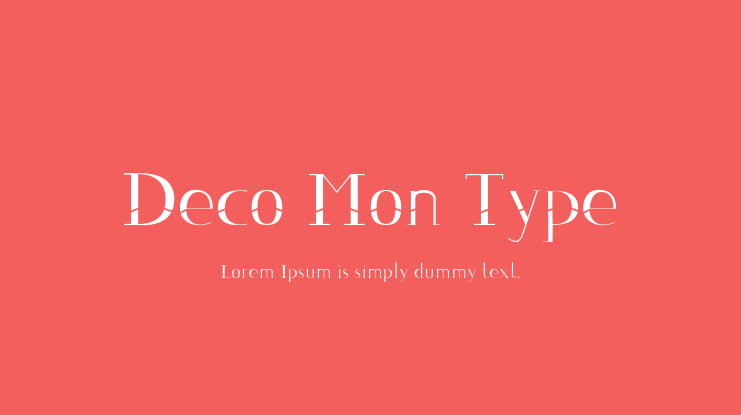 Deco Mon Type Font