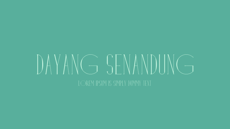 Dayang Senandung Font