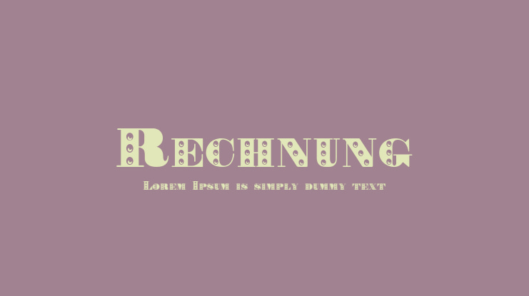 Rechnung Font