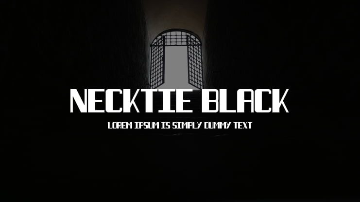 Necktie Black Font Family
