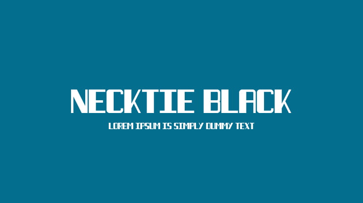 Necktie Black Font Family