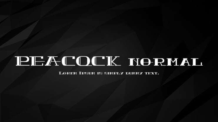 PEACOCK normal Font