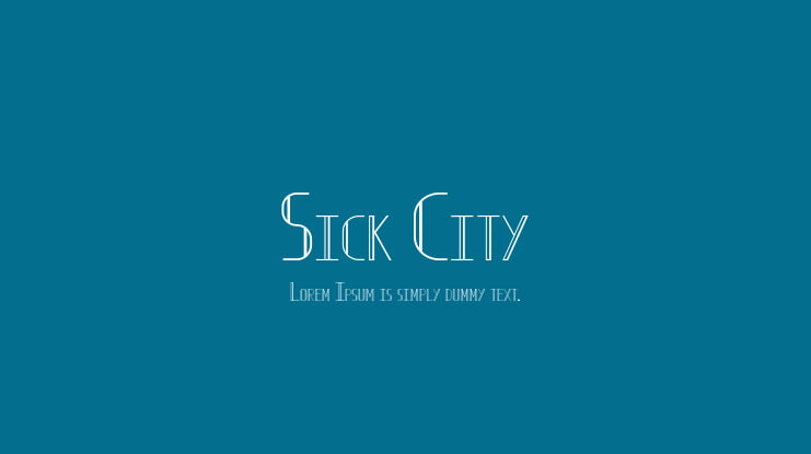 Sick City Font