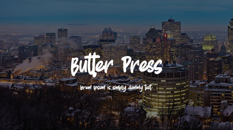 Butter Press Font