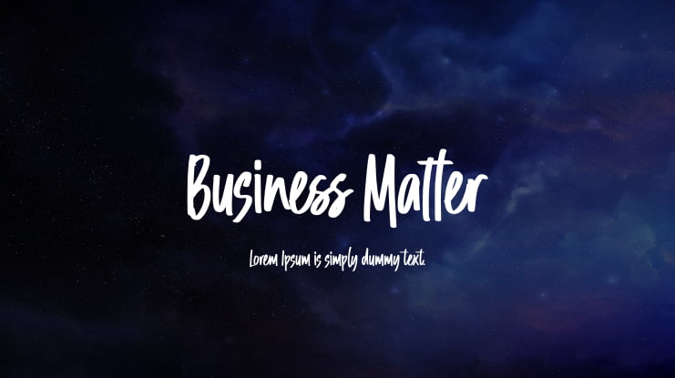 Business Matter Font
