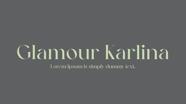Glamour Karlina Font