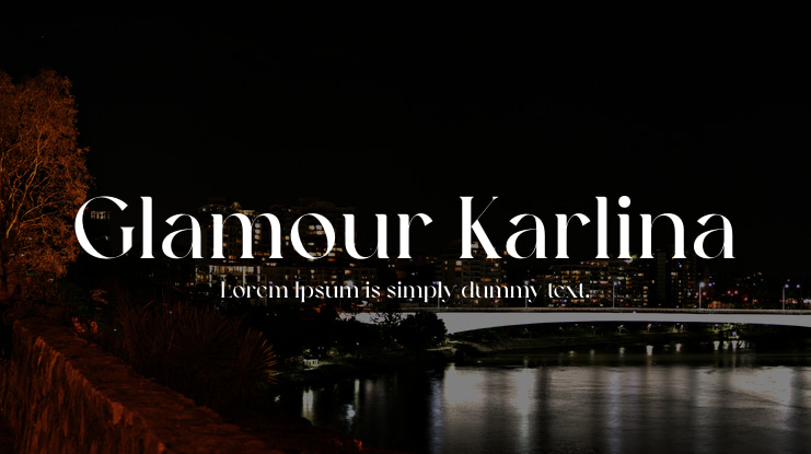 Glamour Karlina Font