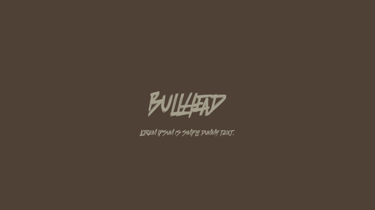 Bullhead Font