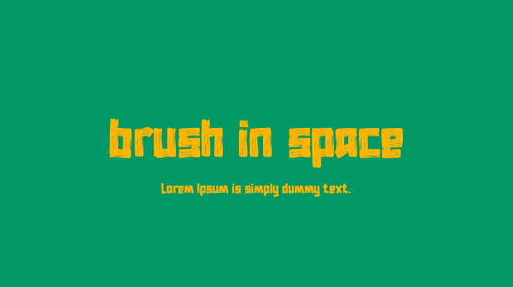 brush in space Font