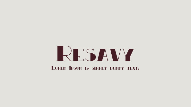 Resavy Font Family