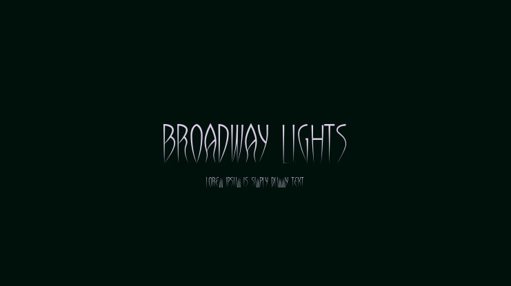Broadway lights Font