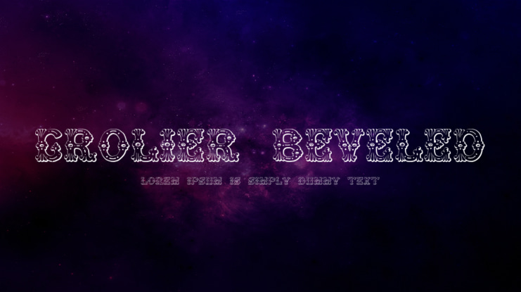 Grolier Beveled Font