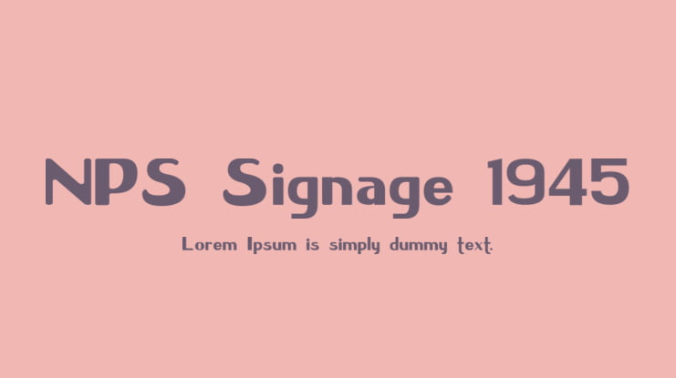 NPS Signage 1945 Font