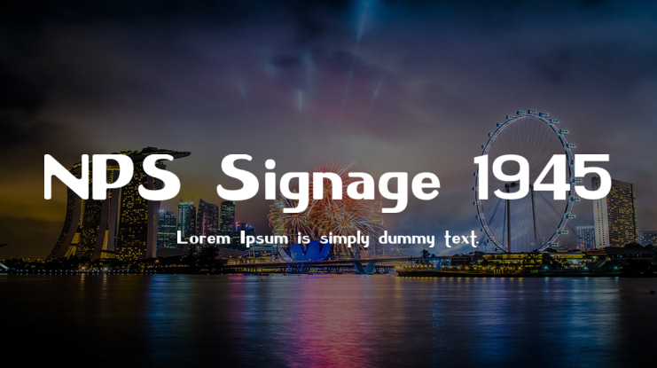 NPS Signage 1945 Font