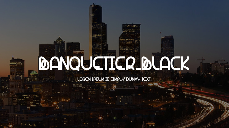 Banquetier-Black Font Family