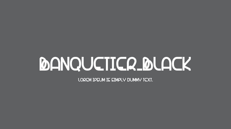 Banquetier-Black Font Family