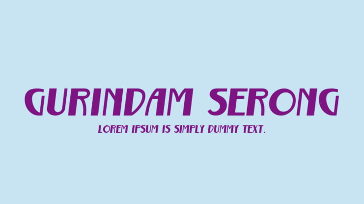 Gurindam Serong Font Family