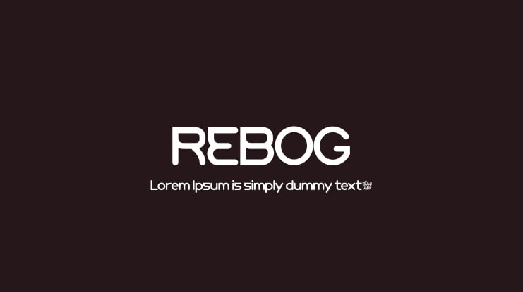 REBOG Font Family