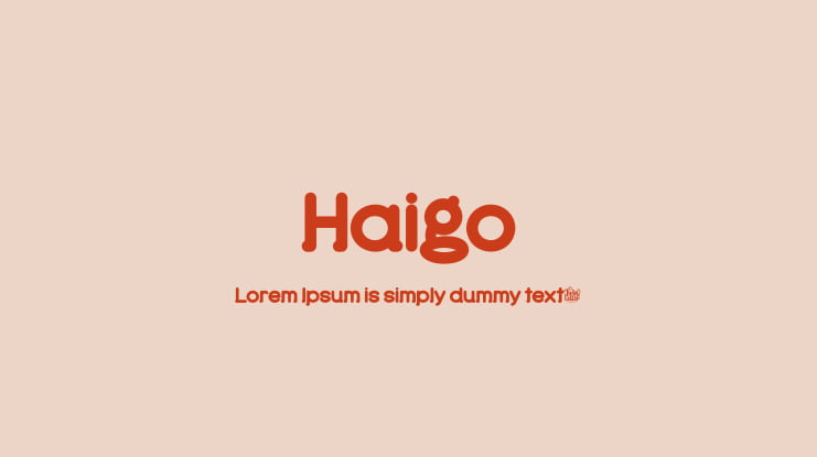 Haigo Font Family